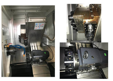 Two Axis Linear Way Slant Bed CNC Lathe Machine With 66mm Spindle Through Hole